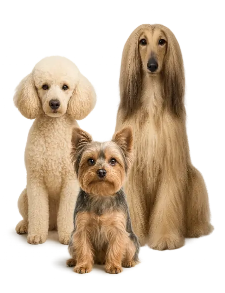 Perro limpio con pelaje brillante tras grooming profesional GRUB